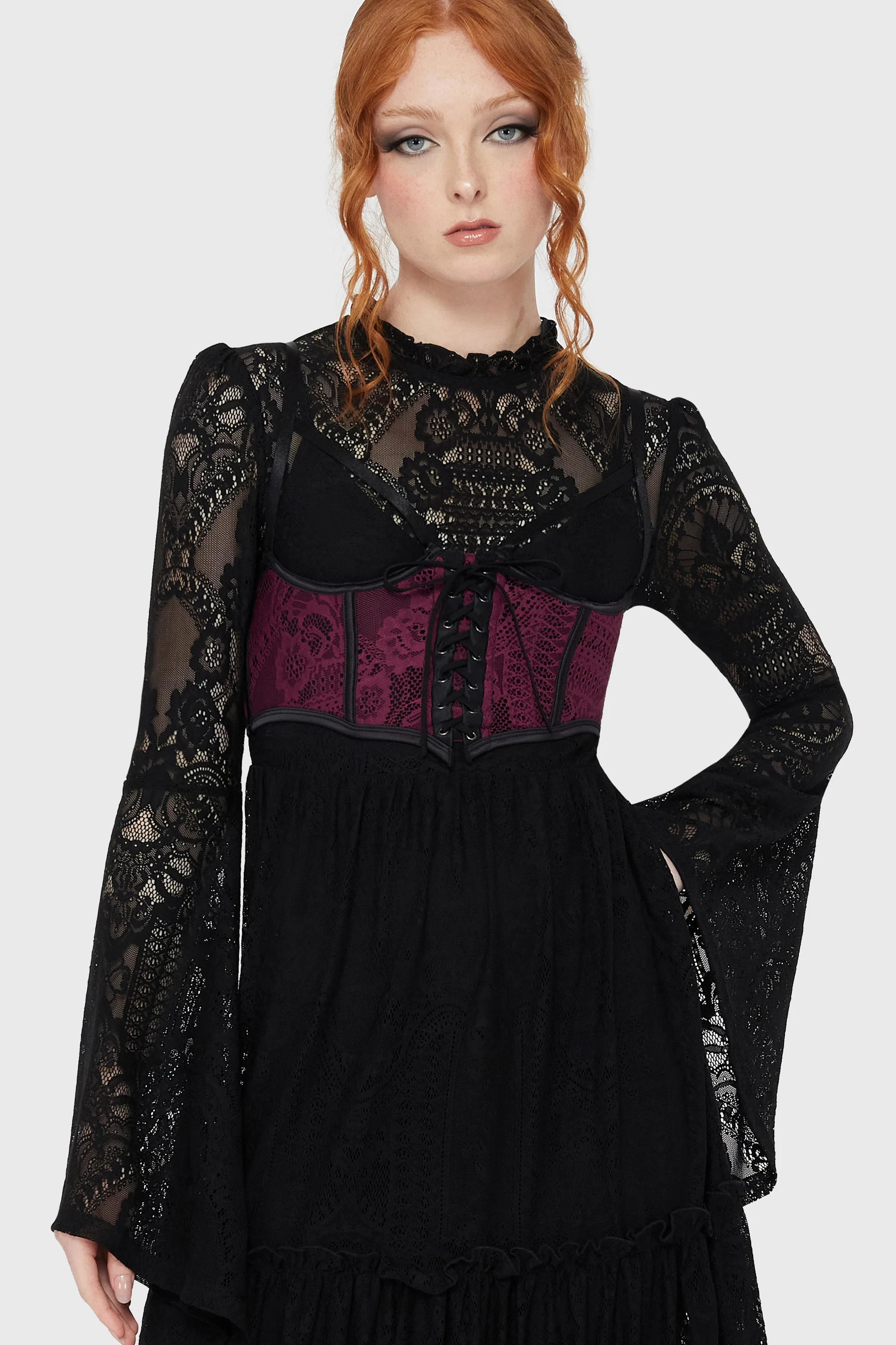 Arden Lace Basque [Plum] - Image 2