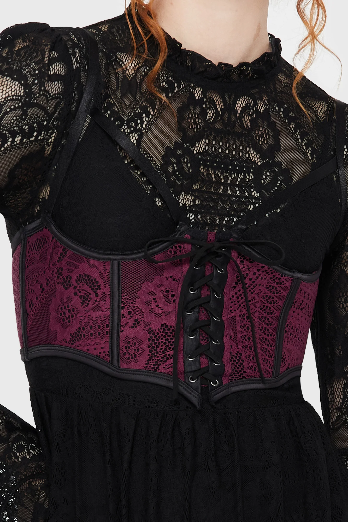 Arden Lace Basque [Plum] - Image 3