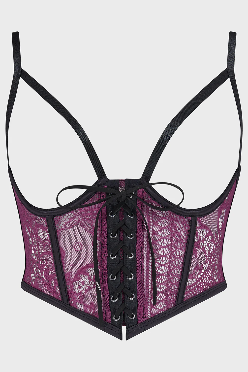 Arden Lace Basque [Plum] - Image 4