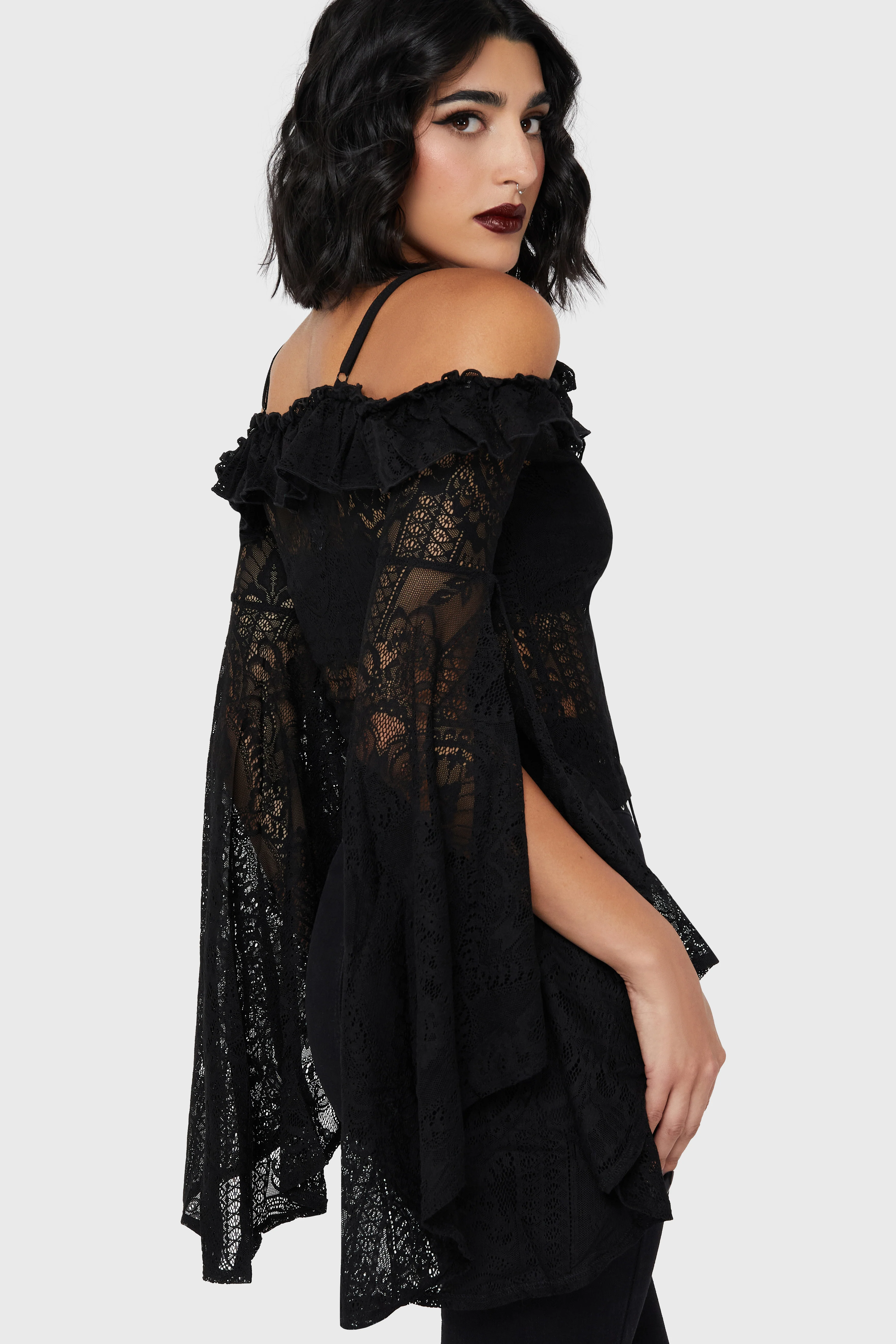 Breathless Lace Bardot Top [B] - Image 2