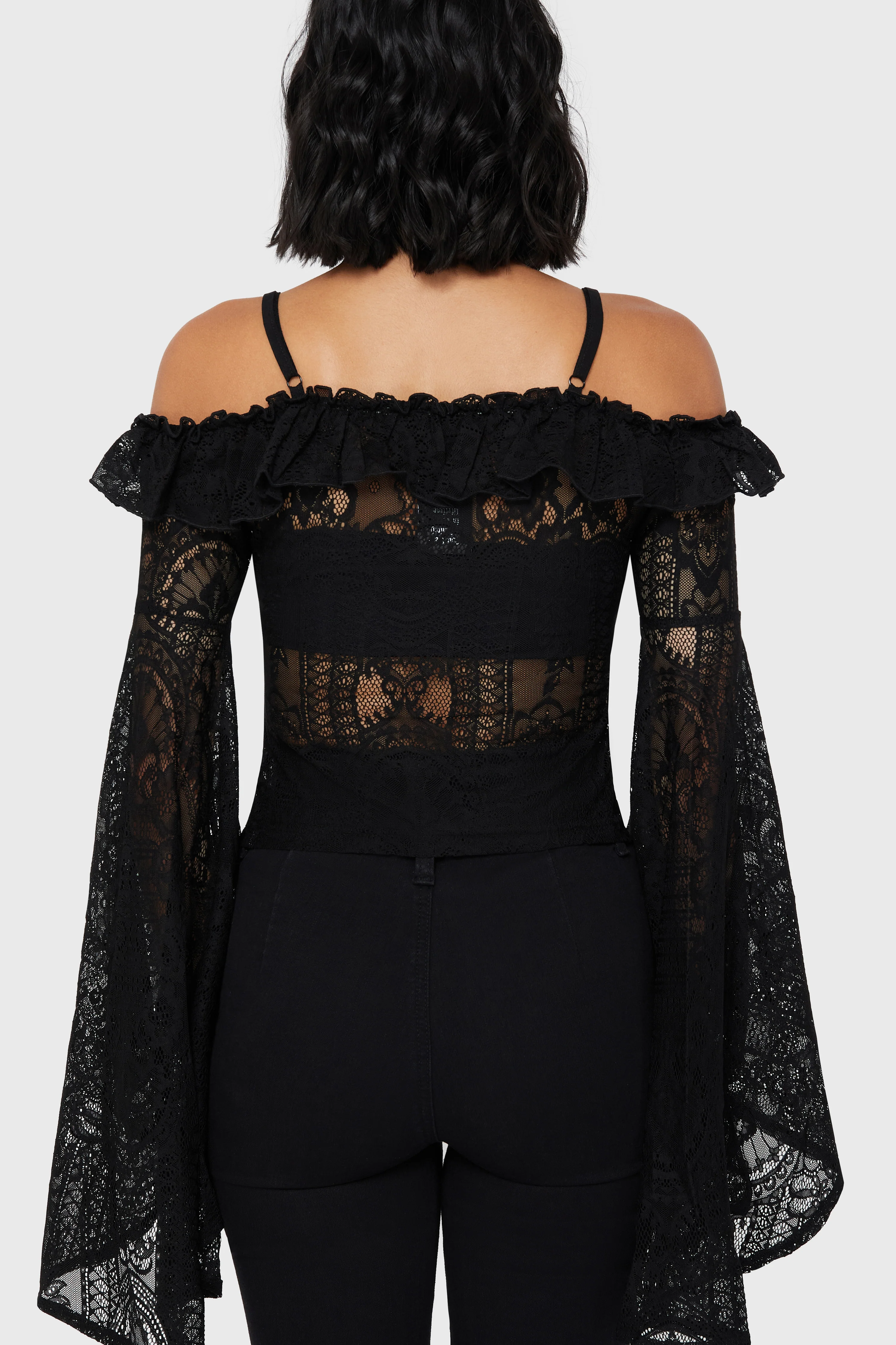 Breathless Lace Bardot Top [B] - Image 3