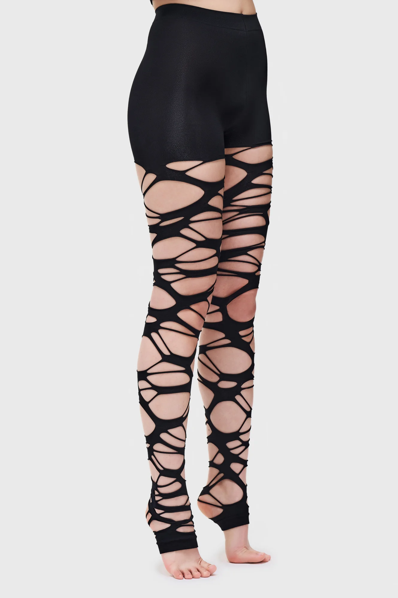 Carved Up Slashed Tights - Image 2