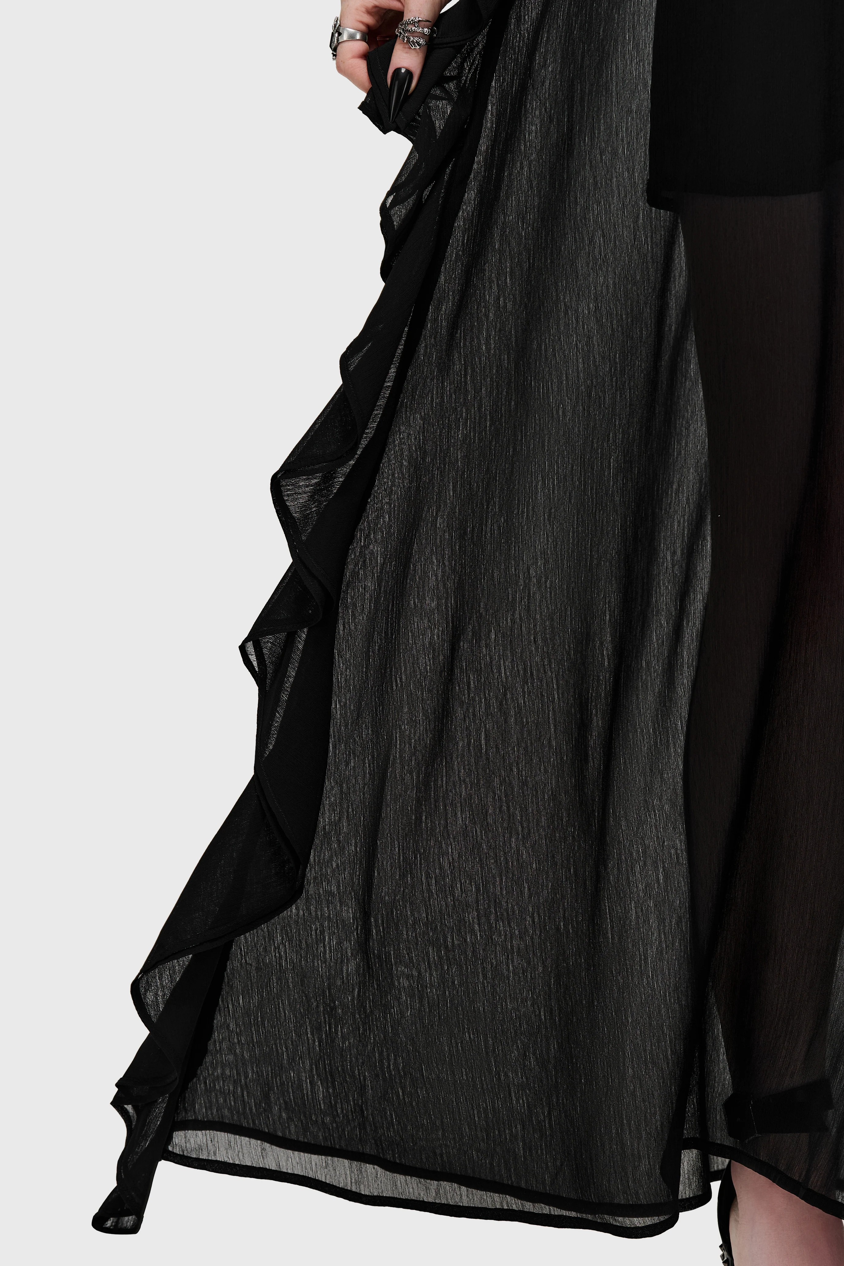 Cathedral Garden Chiffon Ruffle Maxi Dress - Image 5