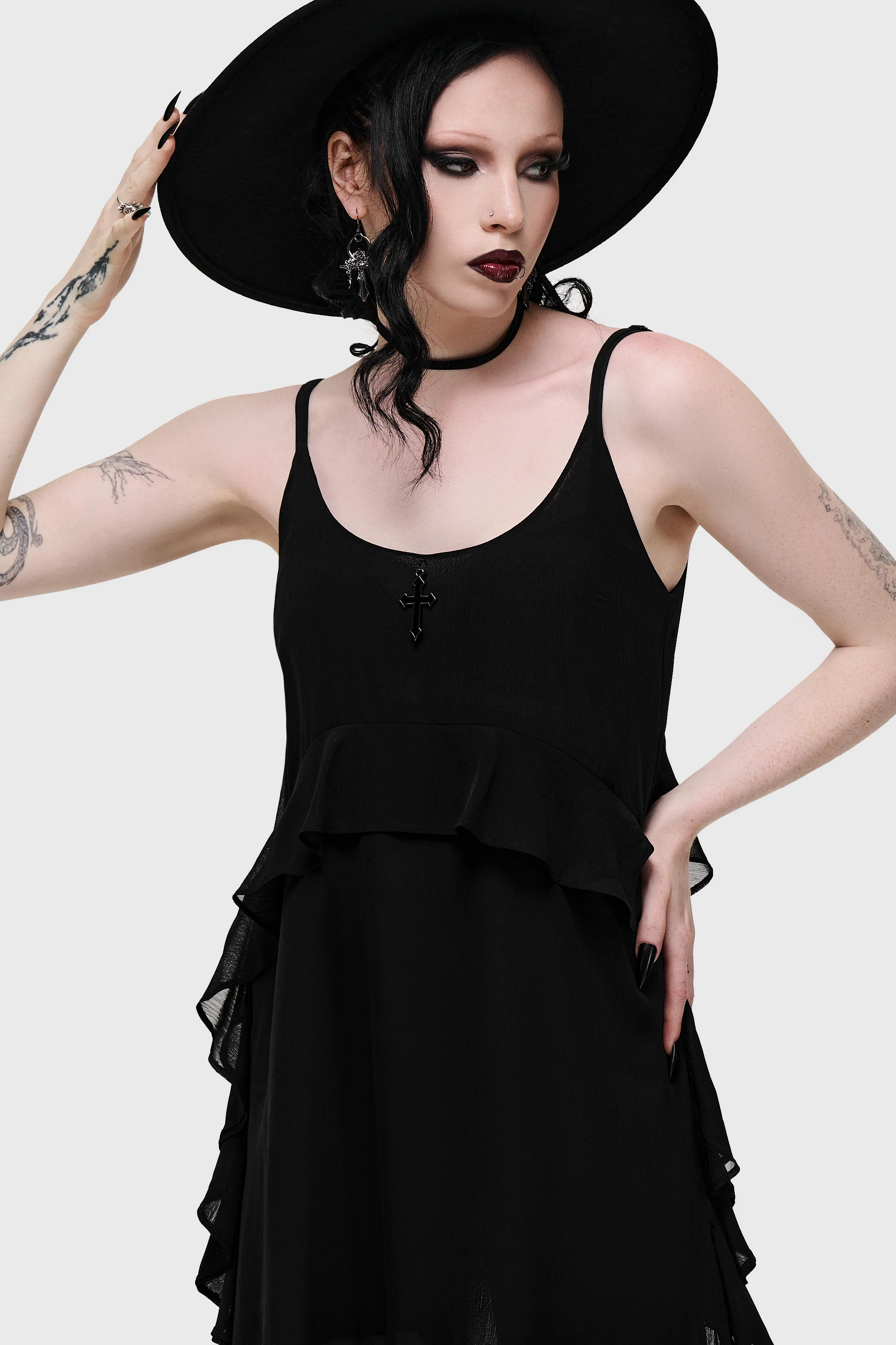 Cathedral Garden Chiffon Ruffle Maxi Dress - Image 7