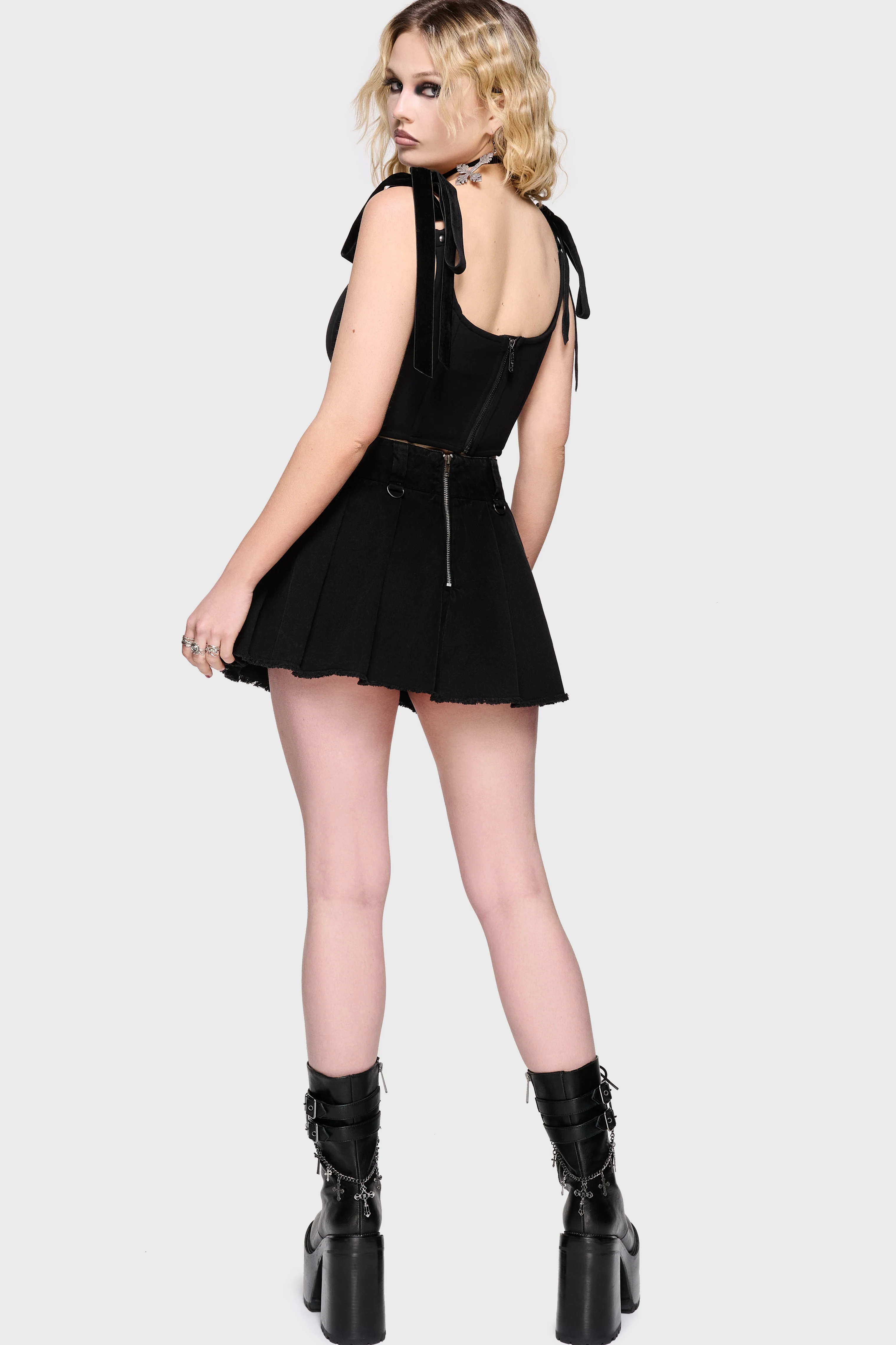 Chapel Blessing Pleated Mini Skirt - Image 4