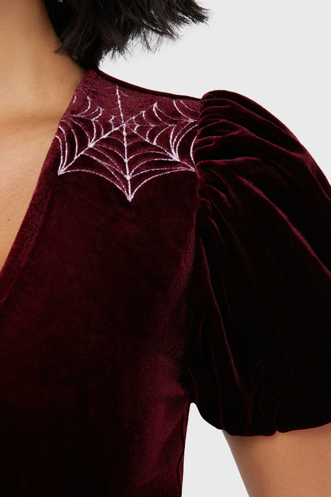 Crimson Web Wrap Top - Image 2