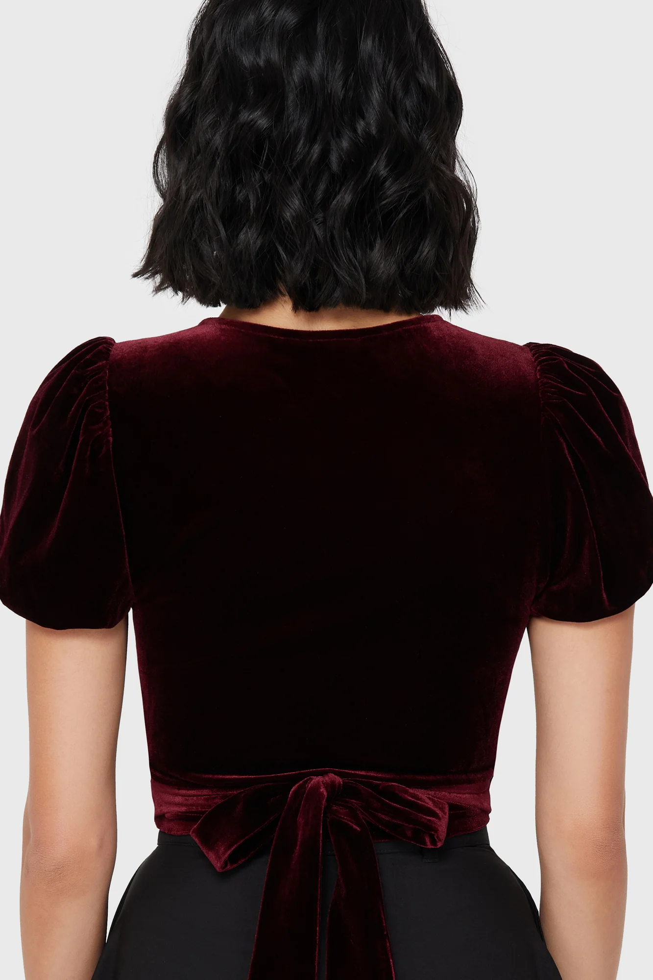 Crimson Web Wrap Top - Image 4
