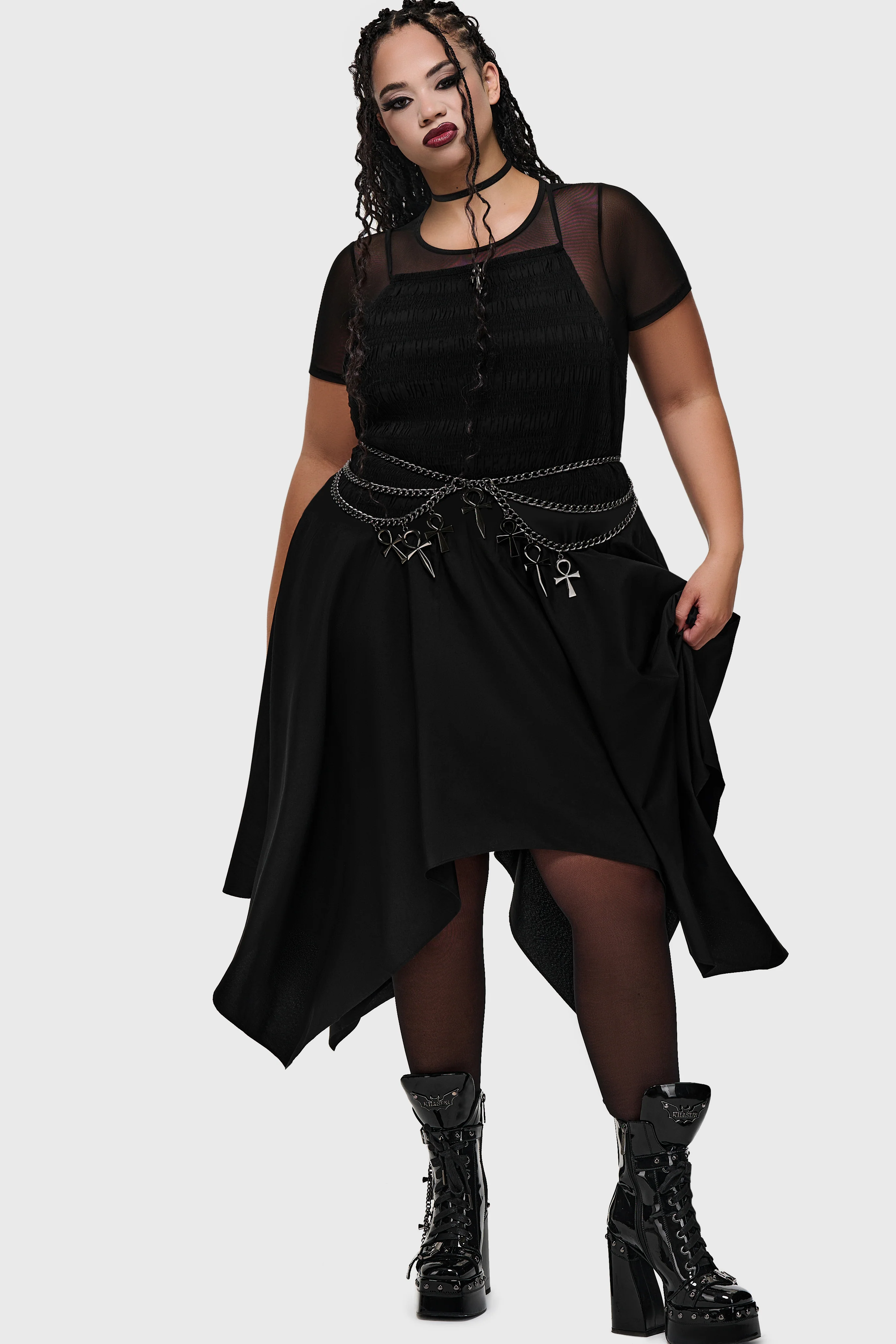 Dark Wings Midi Dress - Image 8
