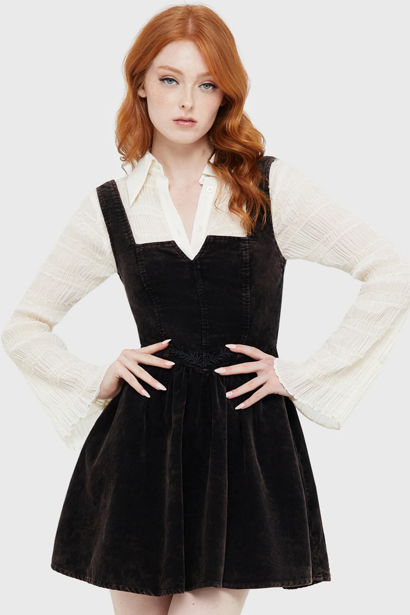 Elderroot Mini Dress [BROWN] - Image 2