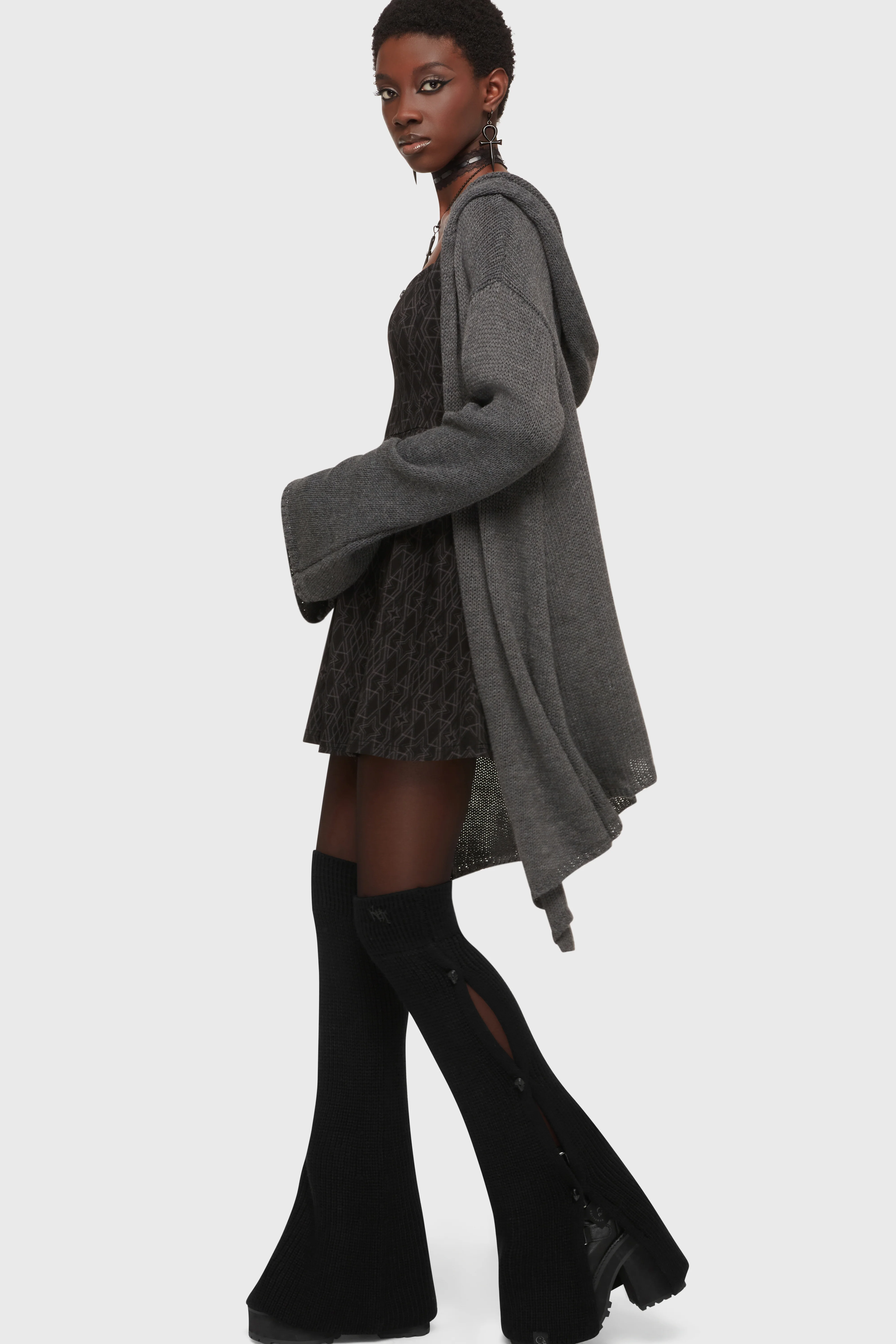 Forget Wishing Knit Cardigan [Grey] - Image 2