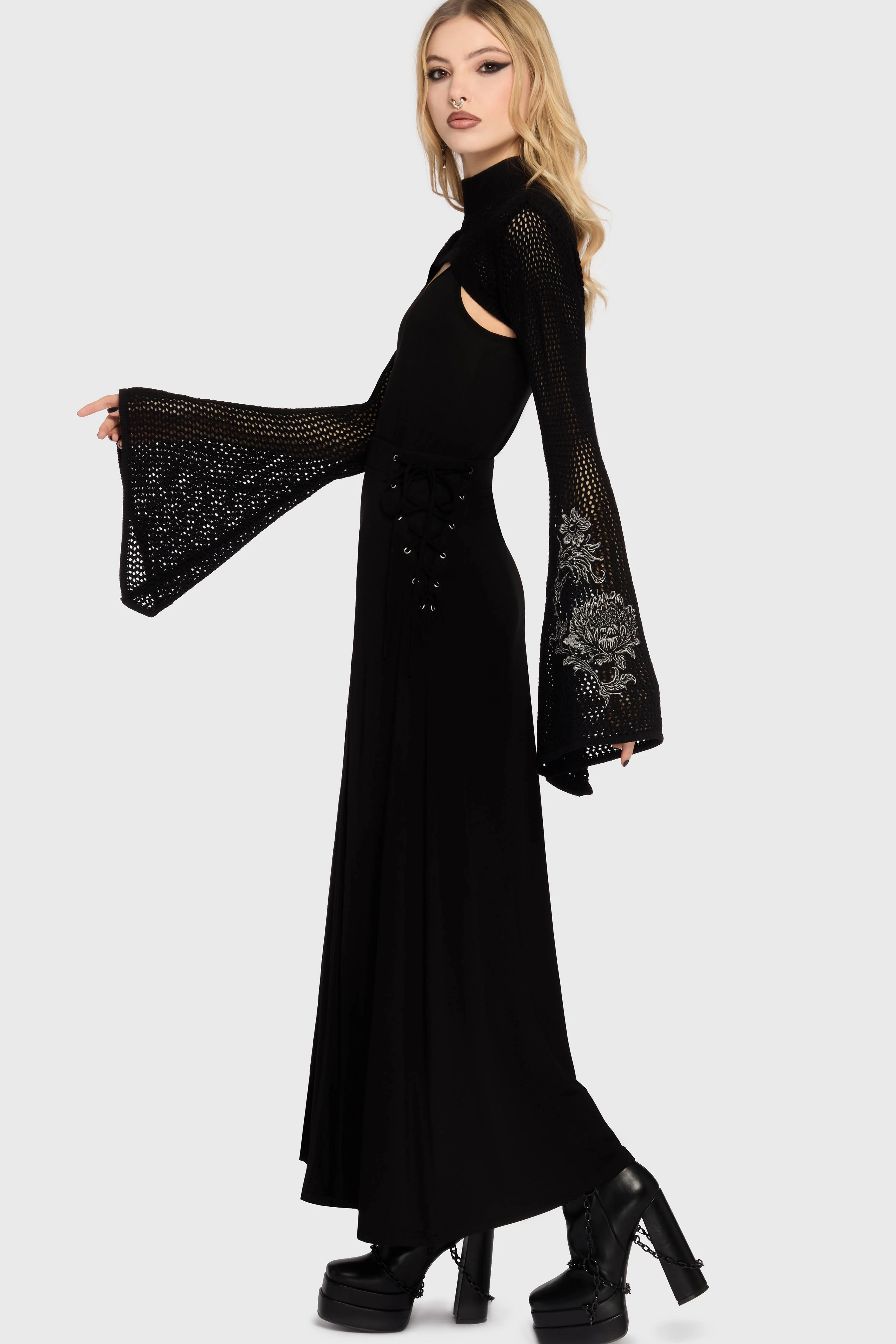 Gaia Adorned Knit Bolero - Image 2