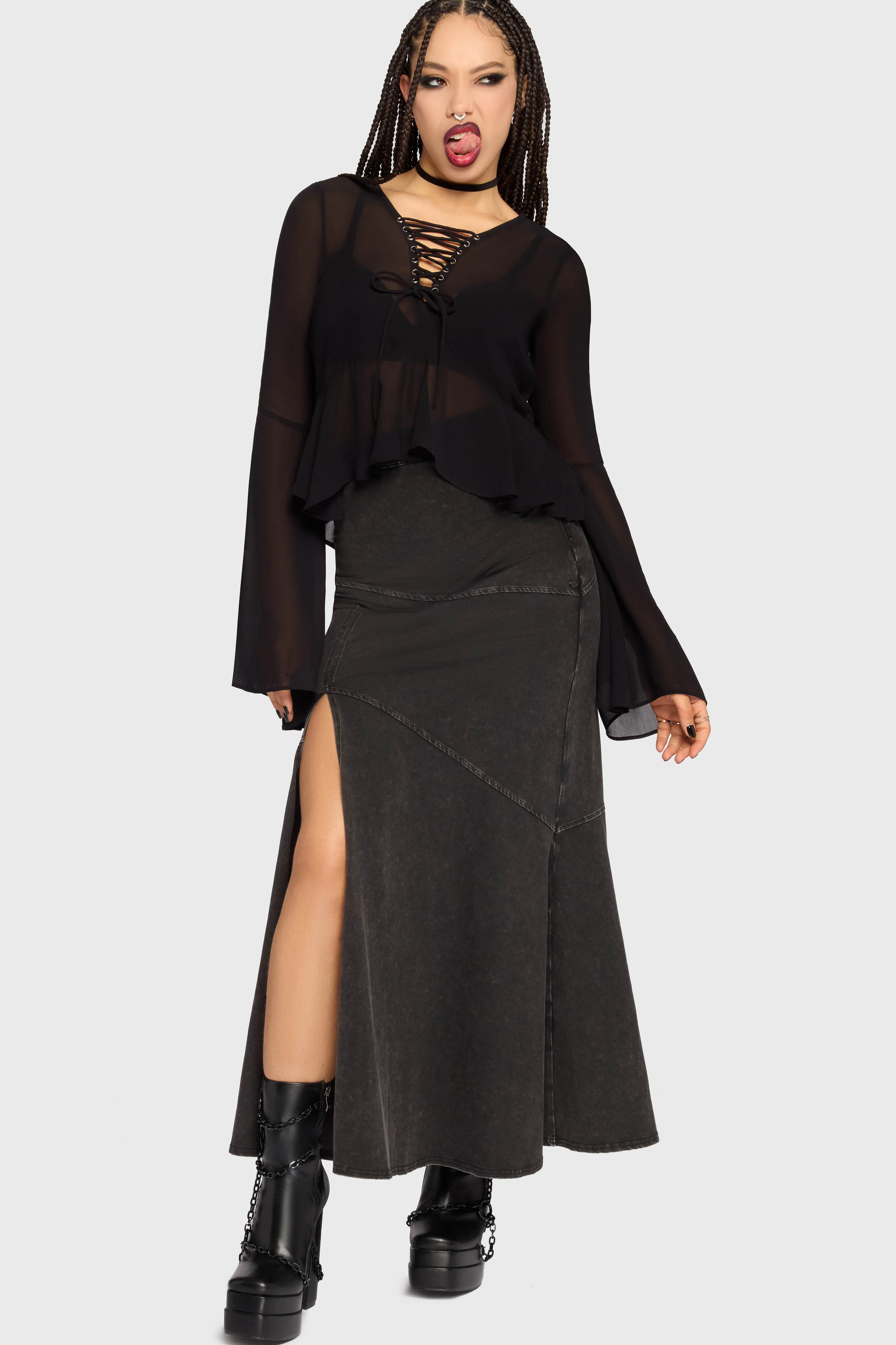 Gaia Adorned Long Sleeve Top - Image 2