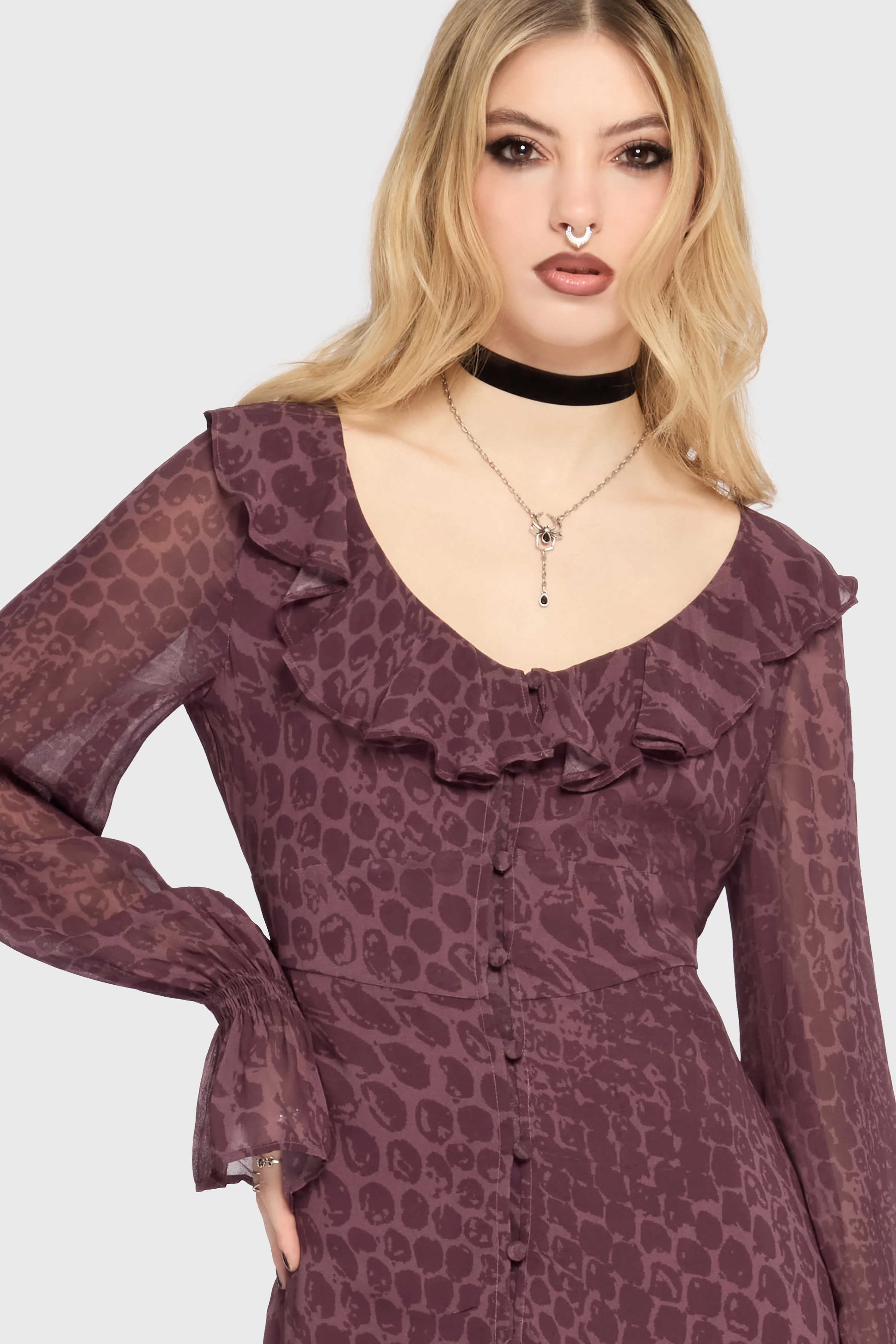 Gaia Adorned Ruffle Maxi Dress - Image 2