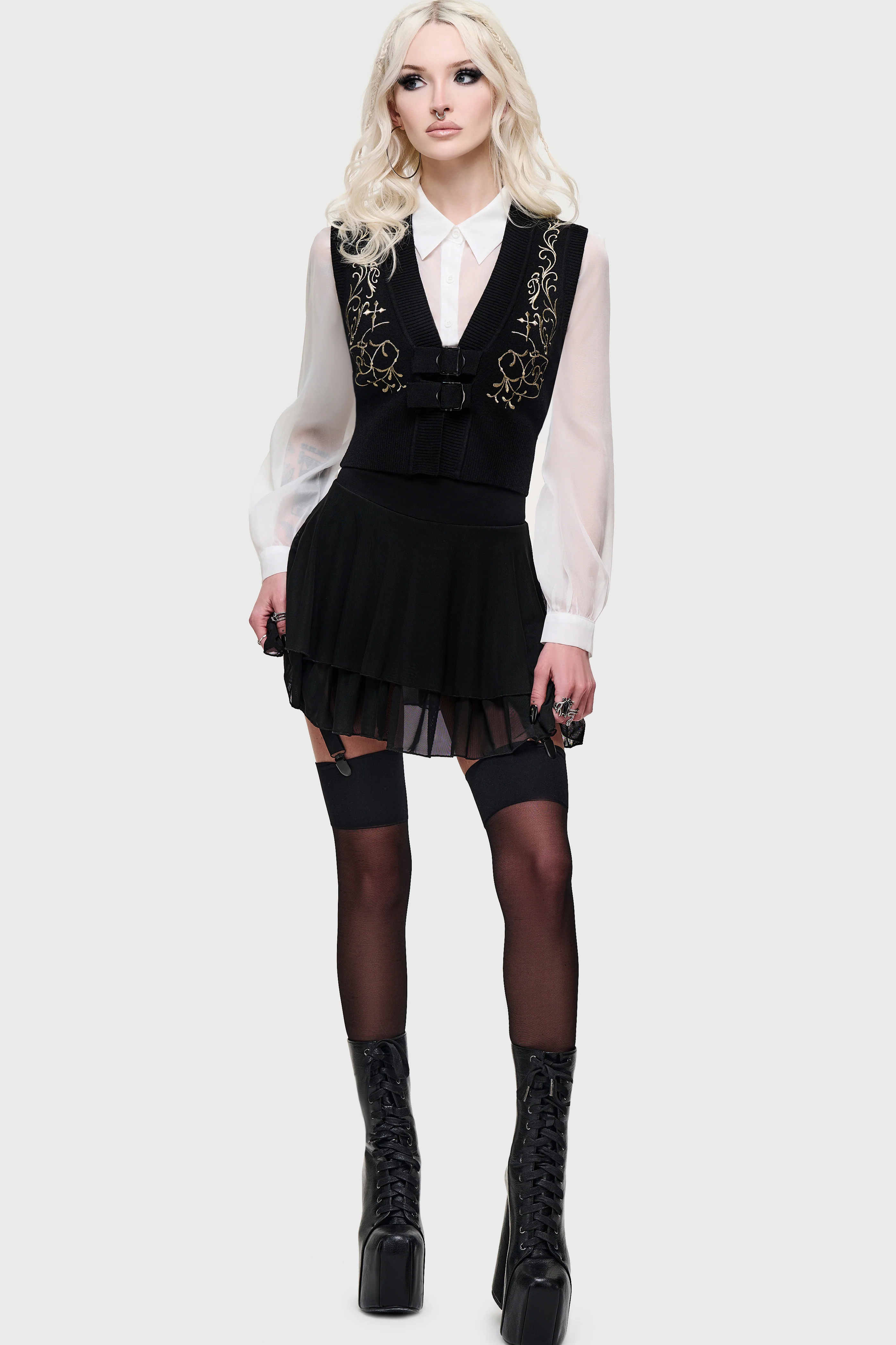 Golden Spire Knitted Top - Image 2