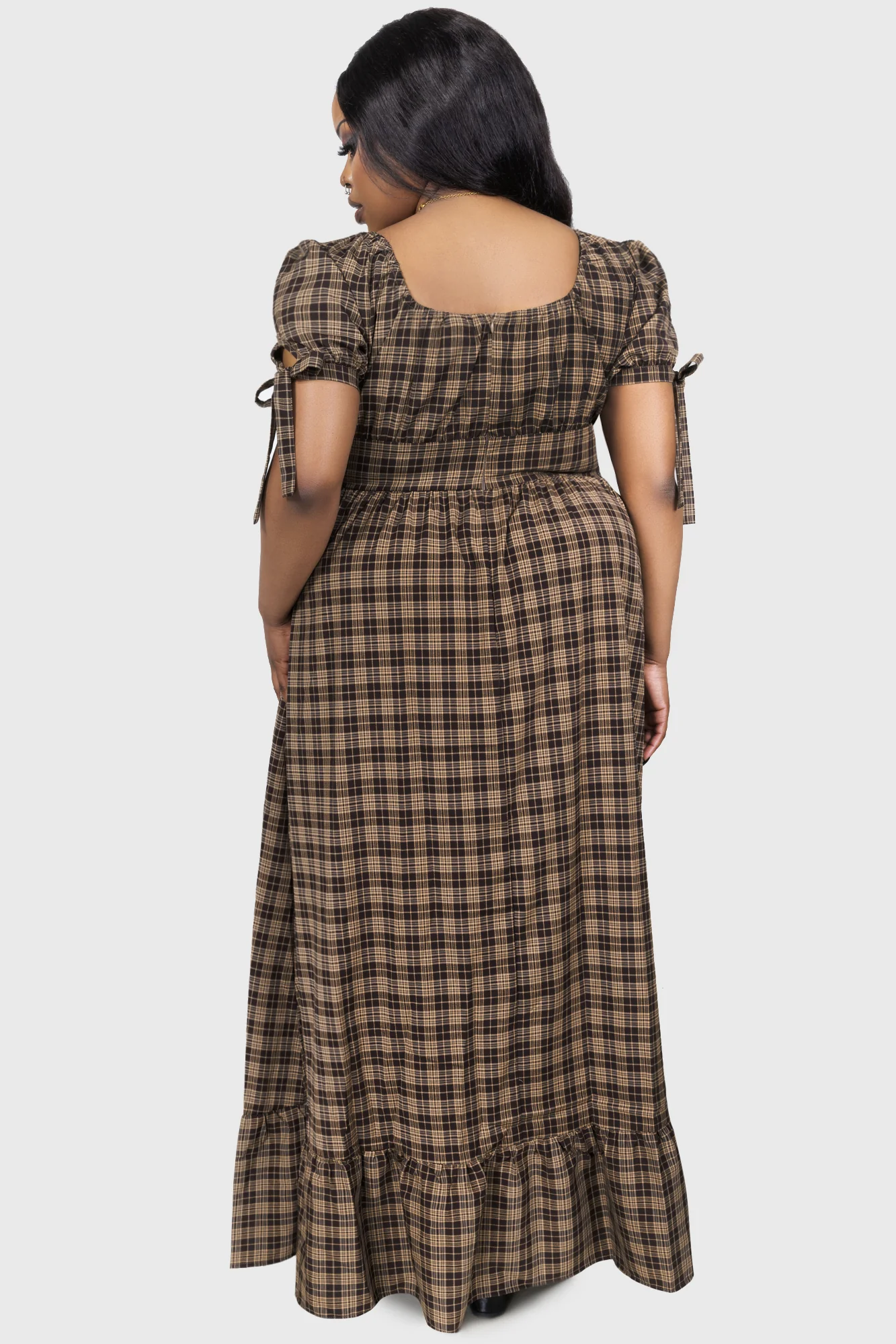 Grim Gretchen Dress [BROWN TARTAN] - Image 7