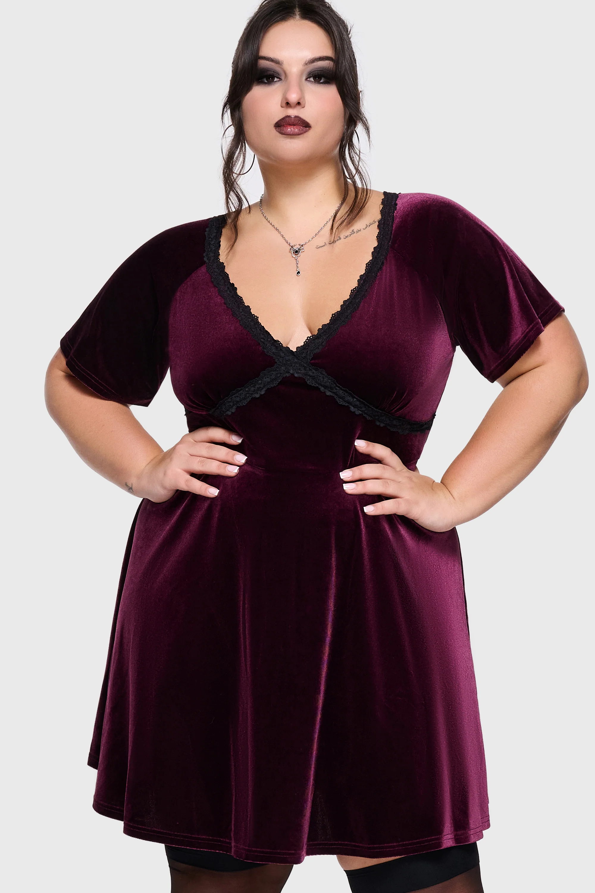 Hour Of Echelia Velvet Mini Dress - Image 5