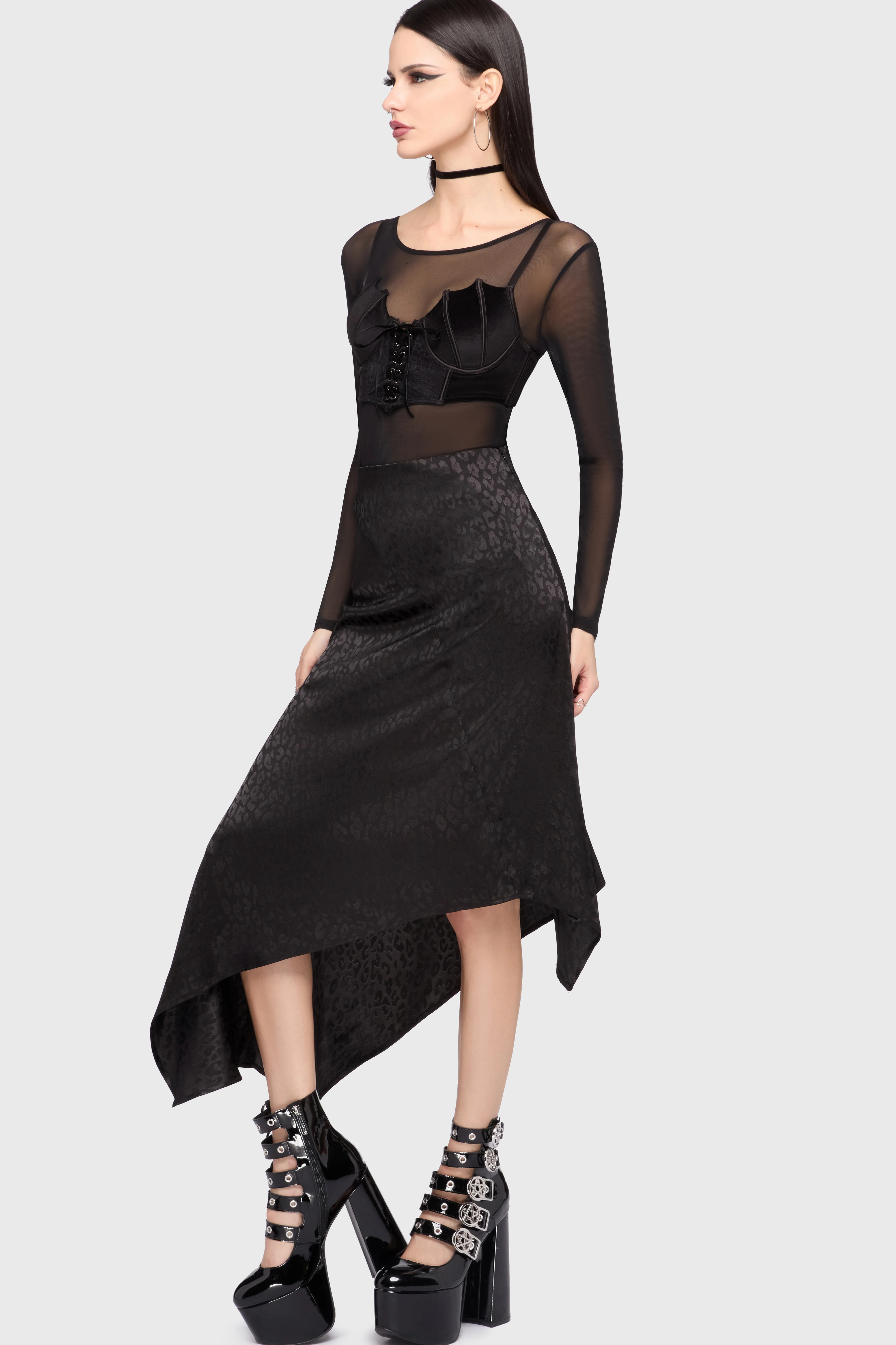 Kihilist Nova Asymmetric Skirt - Image 3