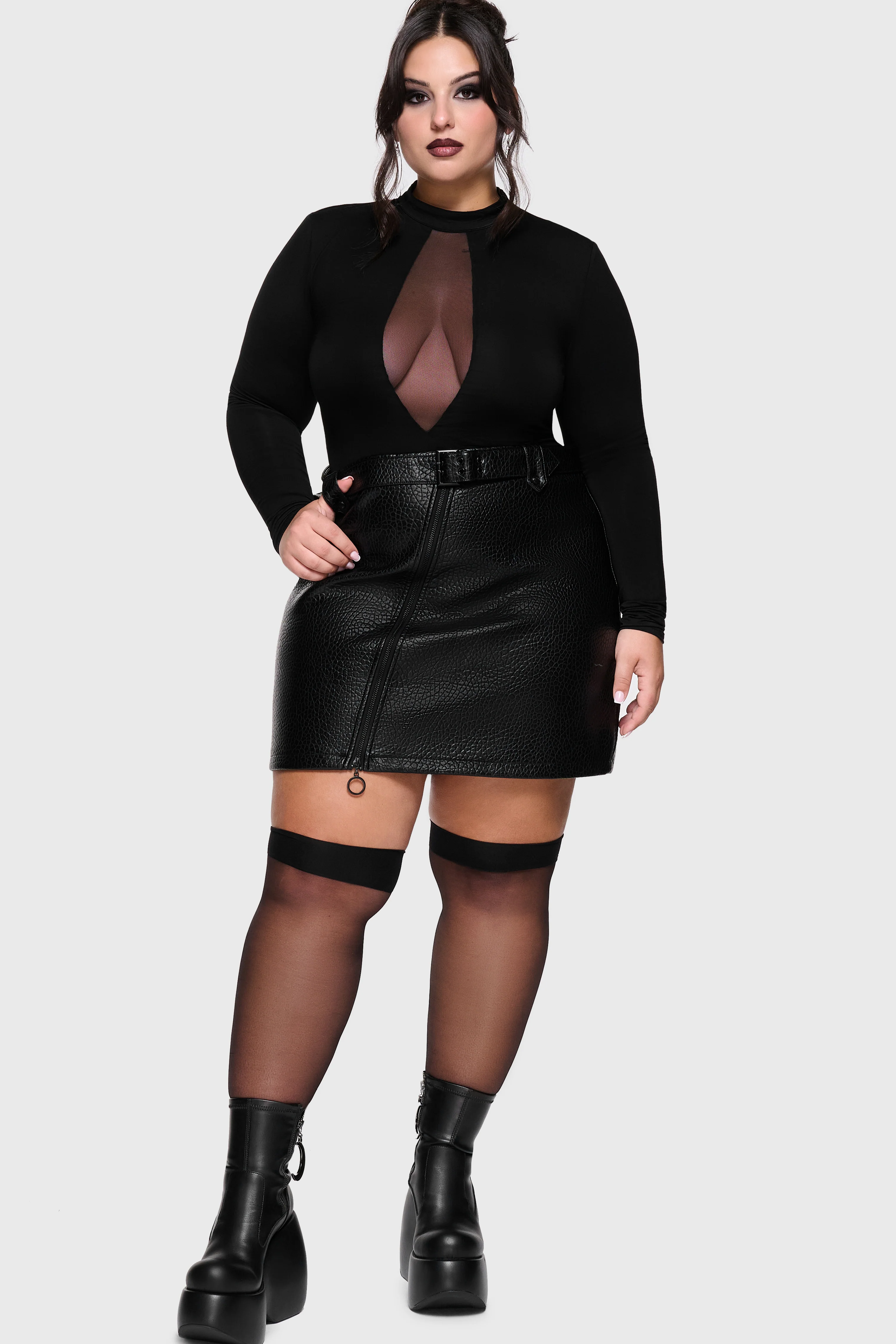 Kihilist Obsidienne Biker Skirt - Image 5