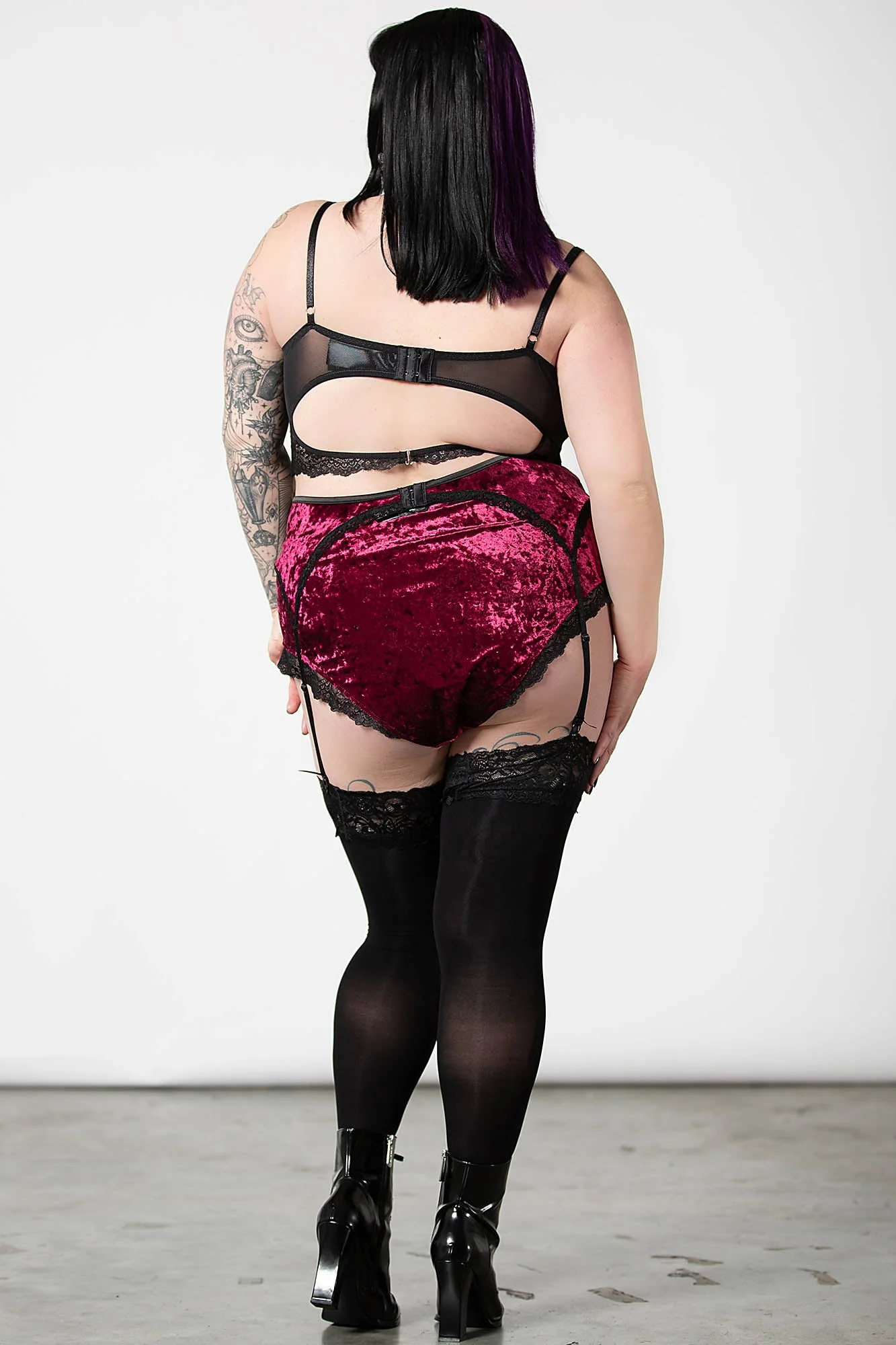 Mercy Lace Garter Belt [BLOOD] [PLUS] - Image 5