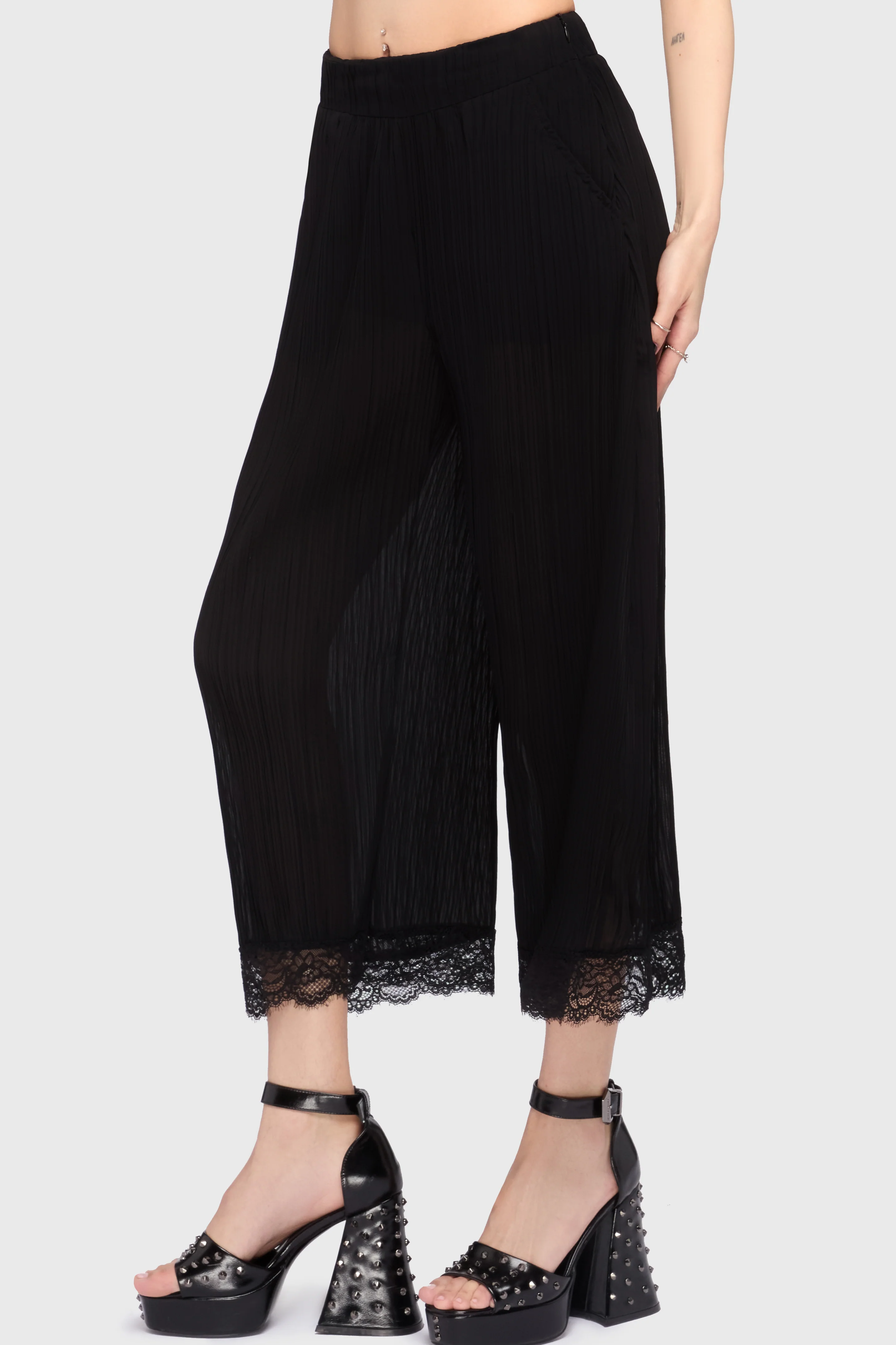 Midnight Vale Pleated Trousers - Image 3