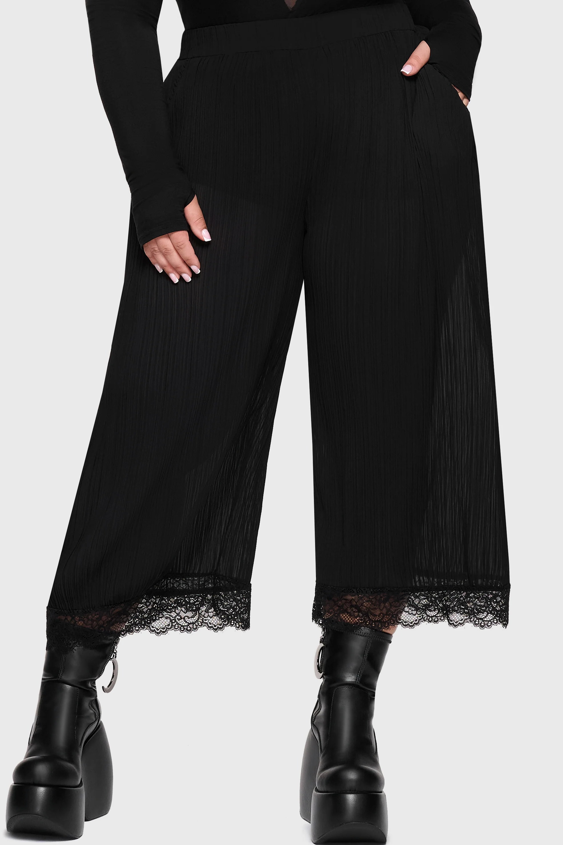 Midnight Vale Pleated Trousers - Image 7