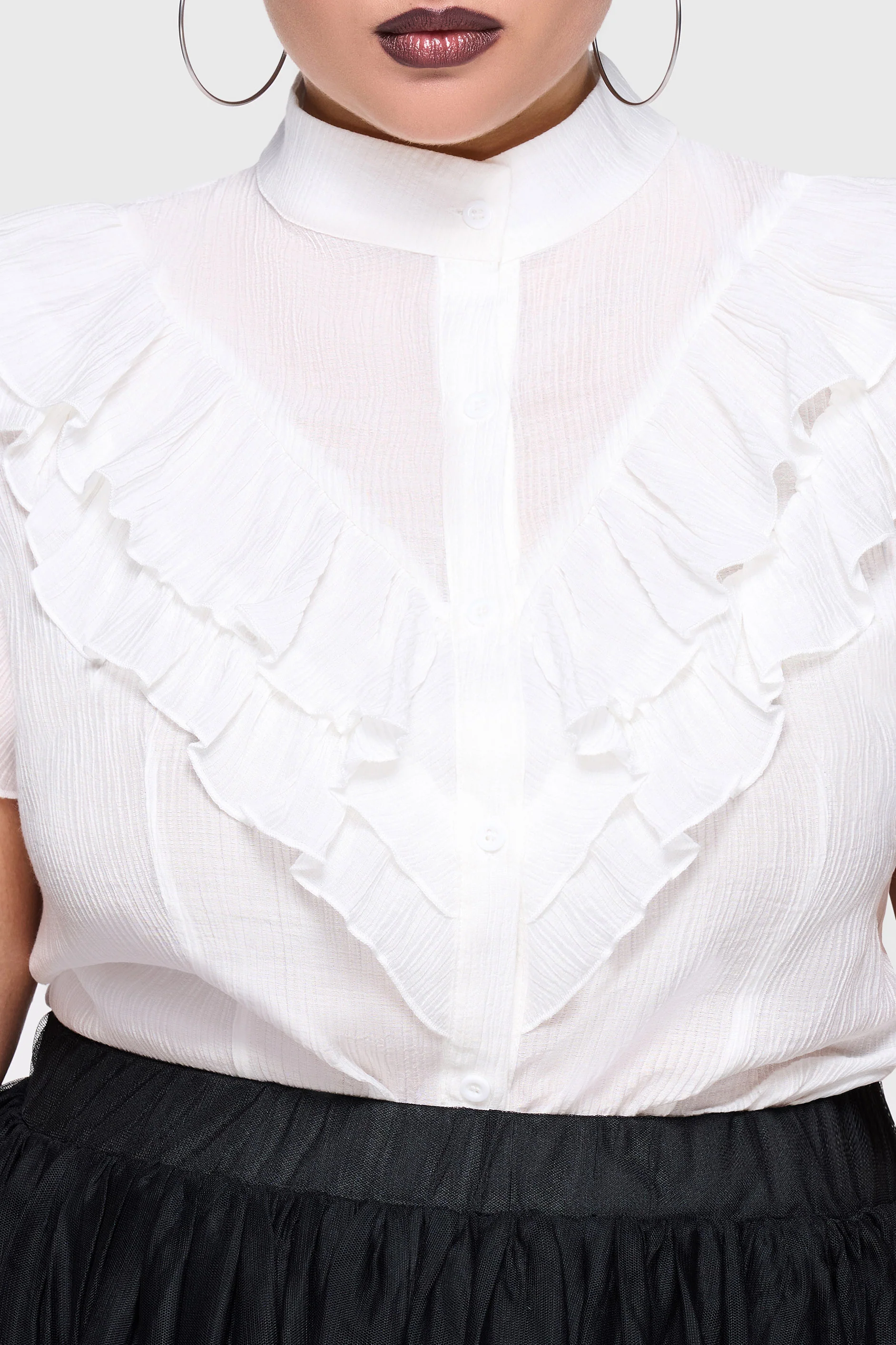 Midnight Vale Ruffle Blouse - Image 8