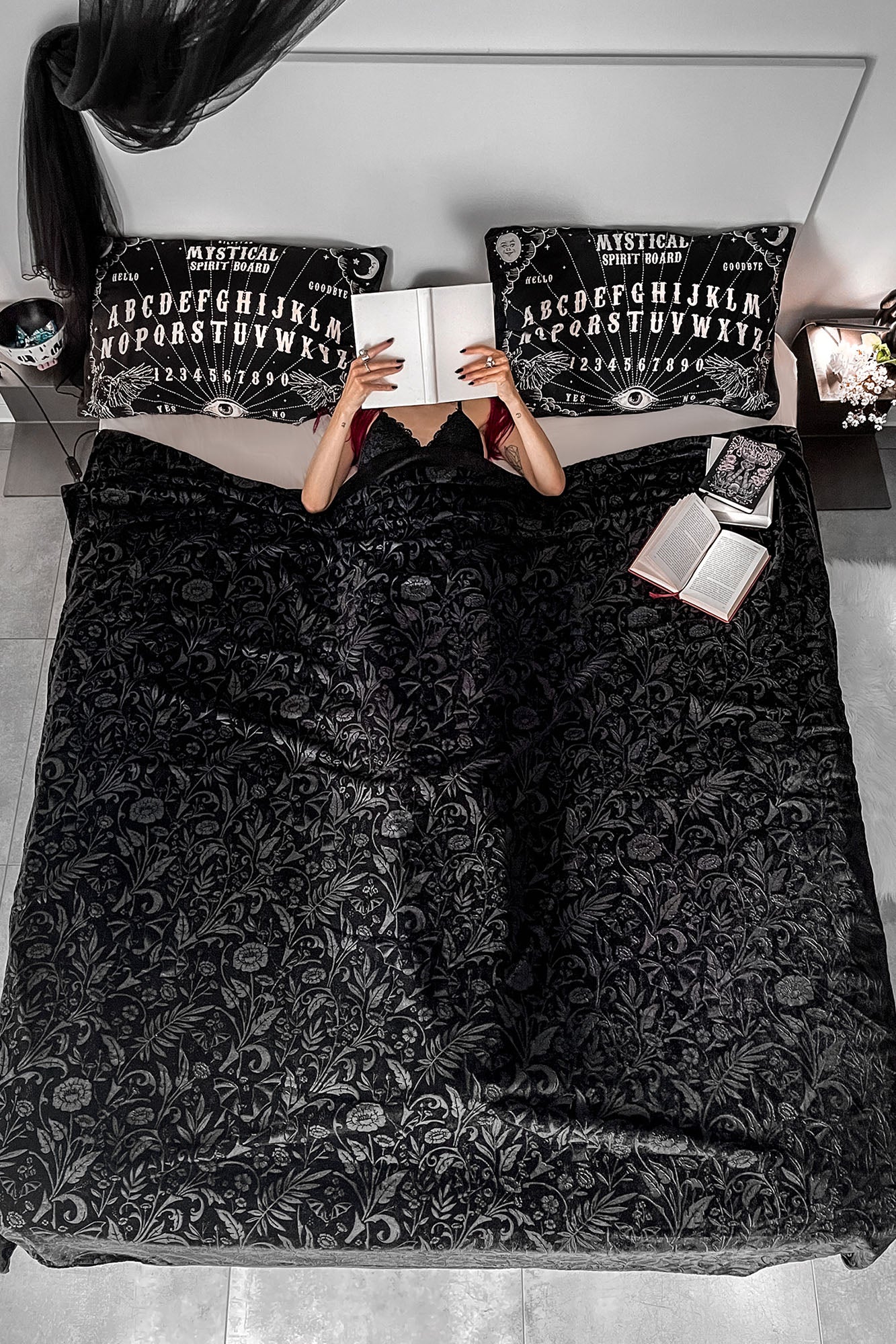 Moon Bloom Velvet Blanket