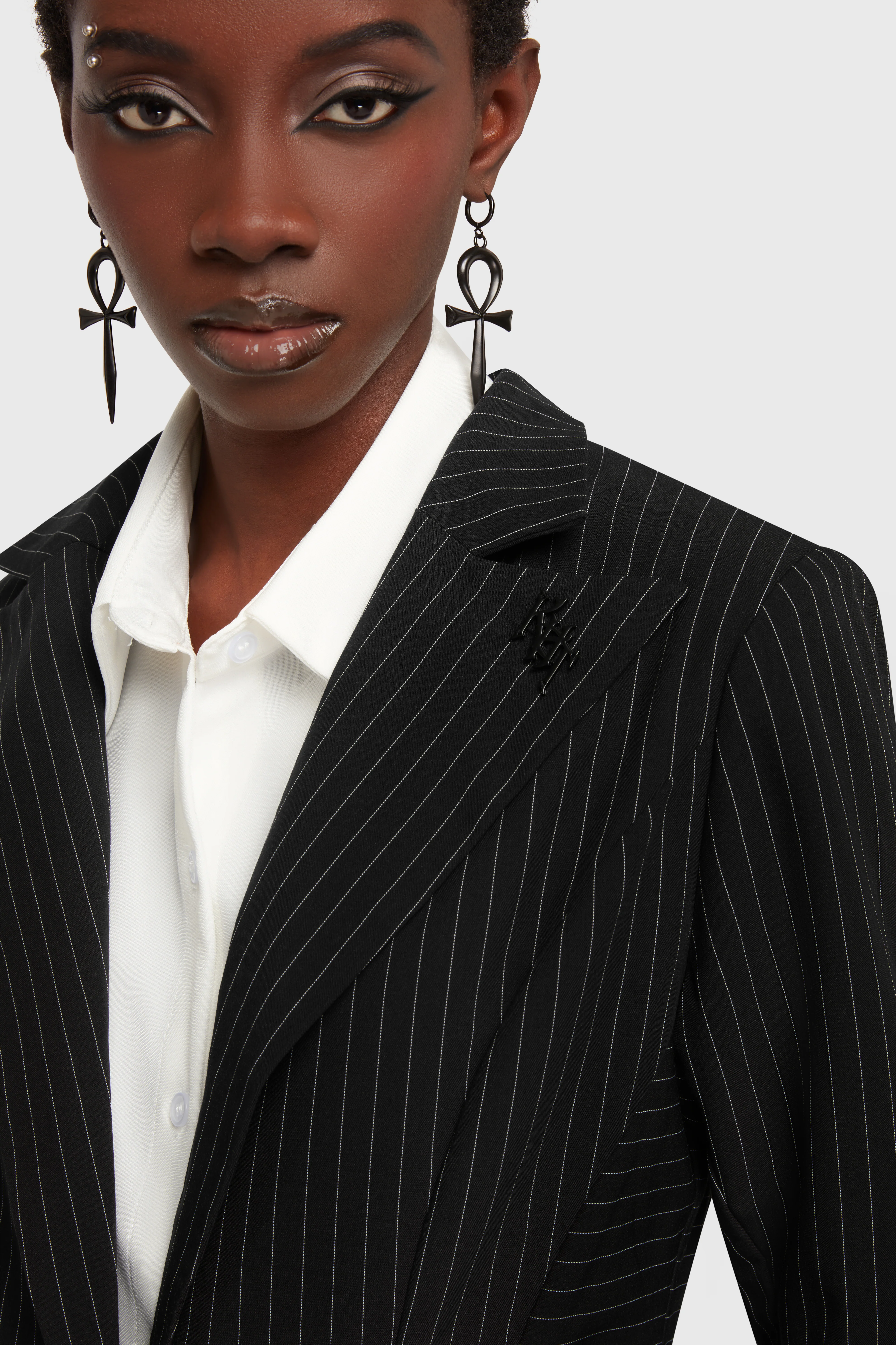 Oblivienne Jacket [Black Pinstripe] - Image 2