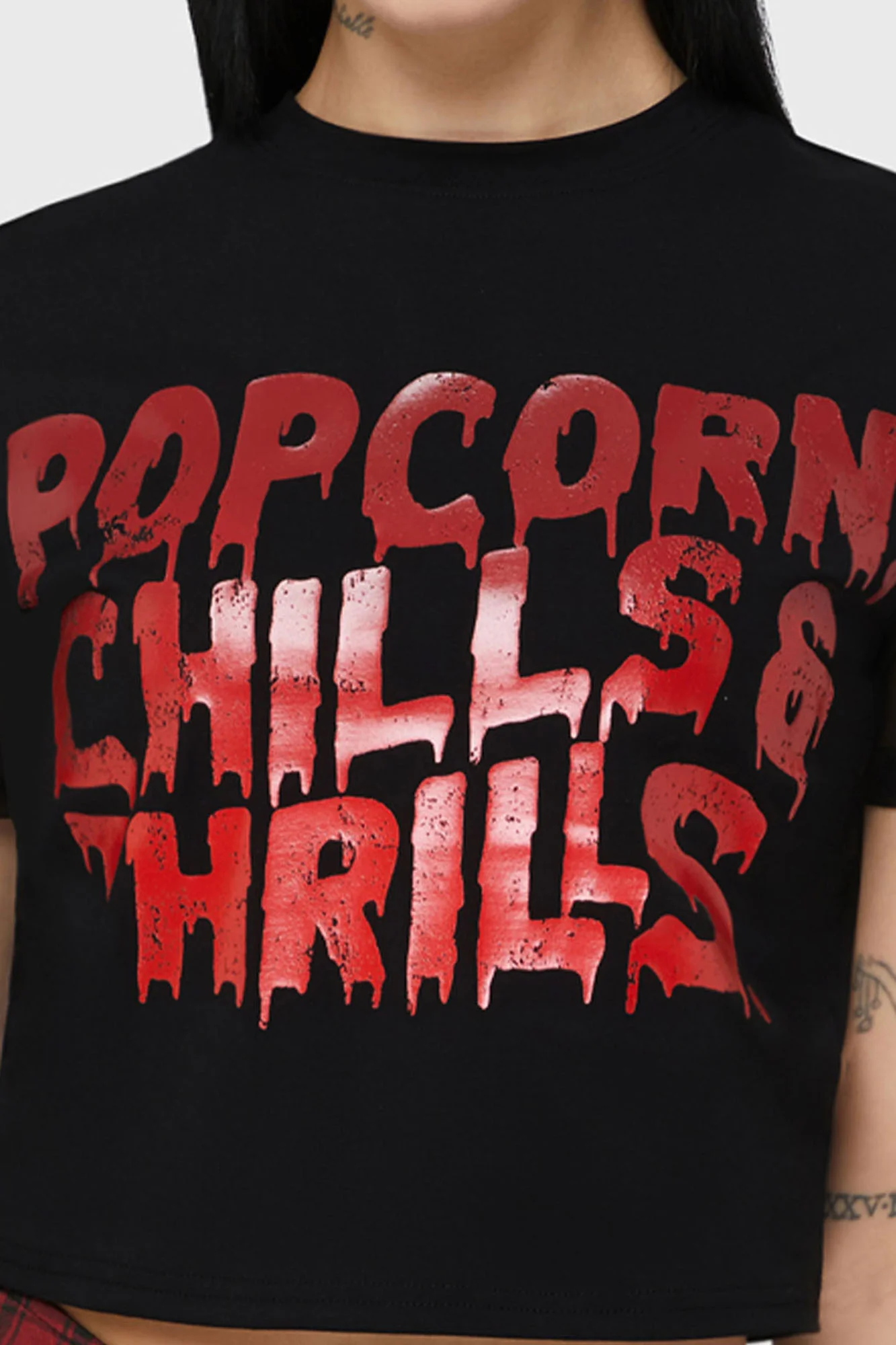 Popcorn, Chills And Thrills Baby Tee - Image 2