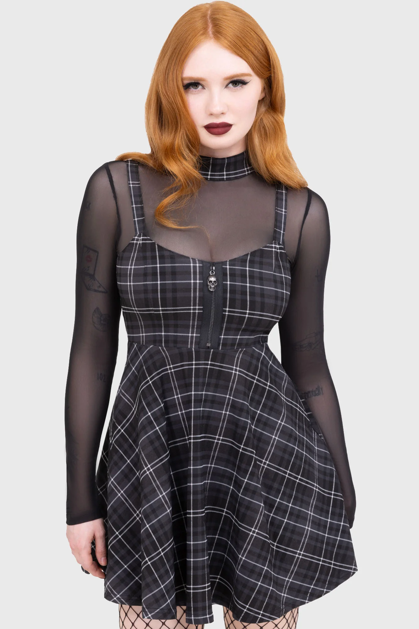 Tartan Riot Dress [GREY] - Image 2