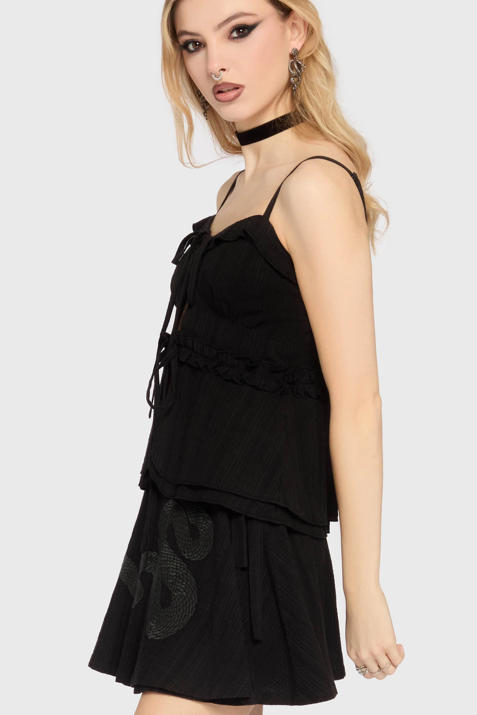 The Hollow Embroidered Mini Skirt - Image 2