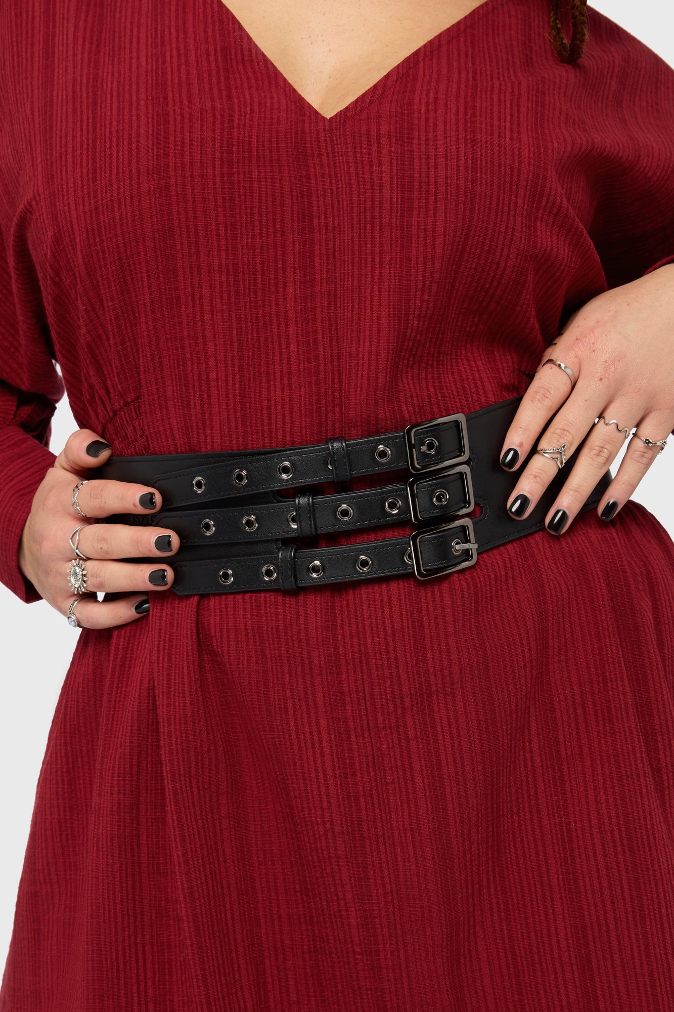 Venomous Rose Triple Buckle Belt - Image 4